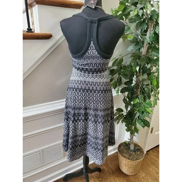 Prana Women's Black/White Scoop Neck Dress S - Picture 6 of 12